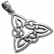 Large Celtic Trinity Knot Silver Pendant, pn78